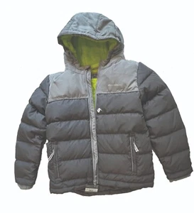 Eddie Bauer Boys Classic Down Hooded Jacket, Size M (10/12) Iron - Picture 1 of 4