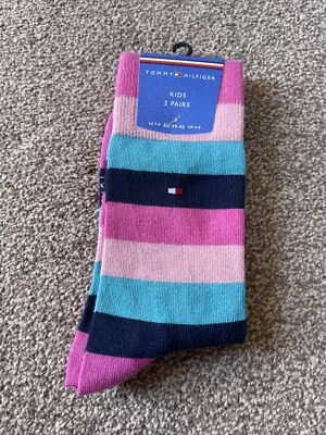 Calcetines combinados rosa Tommy Hilfiger 2 pares eur 39-42 Reino Unido 6-8 niños Foto 1 de 4