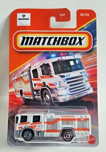 Matchbox 2025 16/125 Scania P 360 Fire Truck White - Picture 1 of 3