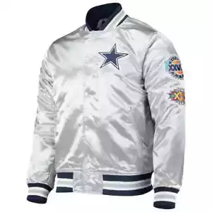 Giacca raso Mitchell & Ness Dallas COWBOYS CHAMPIONSHIP SUPER BOWL MULTI-PATCH - Foto 1 di 3