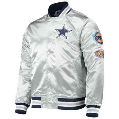 Chaqueta de satén Mitchell & Ness Dallas COWBOYS CHAMPIONSHIP SUPER BOWL Foto 1 de 2