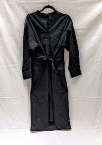 Isabel Marant Oversize Black Midi Long Sleeve Belted Shirtdress Size 36 US 4 - Picture 1 of 6