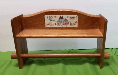 Toallero de papel de madera International Tableworks "Heartland" de 15 1/2 pulgadas Foto 1 de 4