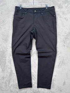 Lululemon Pantalone ABC Slim Fit Uomo 33 Nero Warpstreme 5 Tasche Elasticizzato. - Foto 1 di 13