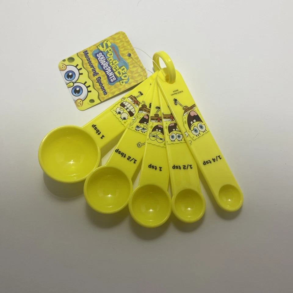 New 5 Pc Nickelodeon Sponge Bob Measuring Spoons Set - Image 1 of 1