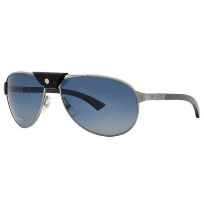 Gafas de sol Cartier Santos de Cartier polarizadas azules piloto unisex CT0088S 002 61 Foto 1 de 4