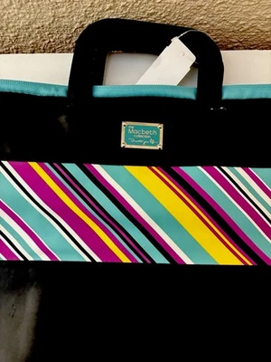 Funda para computadora portátil The Macbeth Collection rayas multicolor bonita usada Foto 1 de 4