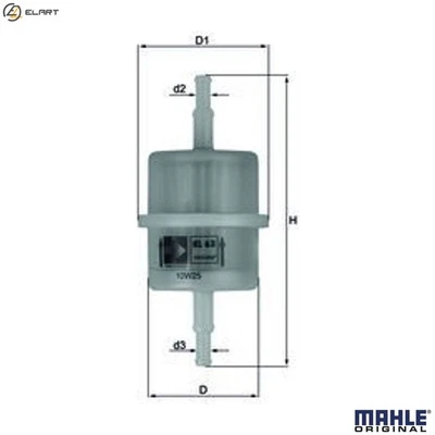 FUEL FILTER KL 63 OF FOR SKODA VW ALFA ROMEO SEAT PEUGEOT J5/Bus/Van J7 J9 1.3L - Image 1 of 4
