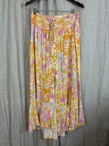 Cynthia Rowley Skirt Womens Large Multicolor Floral Boho Button Front Maxi - Picture 1 of 10