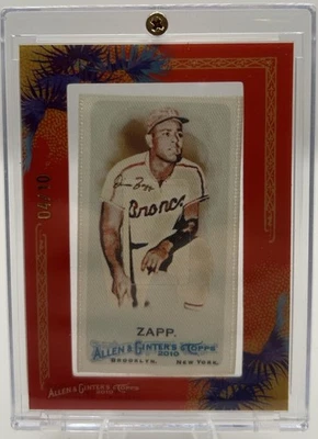 2010 Topps Allen & Ginter Jim Zapp Silk Mini Framed SSP /10 Negro Leagues RARE - Image 1 of 2