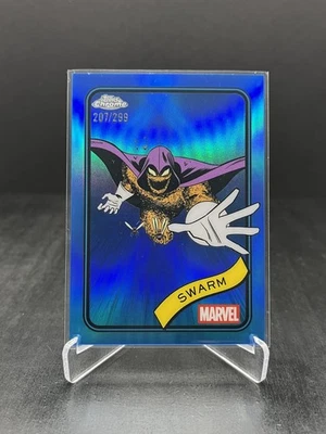 2025 Topps Chrome Marvel Swarm Blue Refractor 207/299 #16 - Image 1 of 2