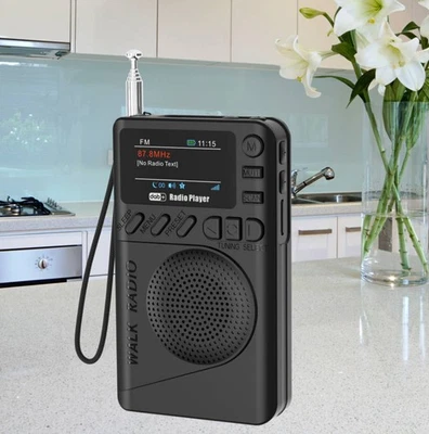 Tragbares Digitales DAB-FM-Radio MP3-Player LCD-Display Lautsprecher Micro USB - Bild 1 von 4
