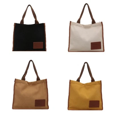 Canvas Tote Bag For College Students Large Capacity With Magnetic Clo For - Image 1 of 4