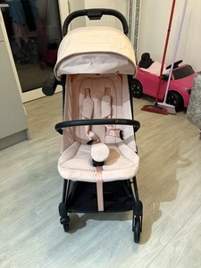 Cybex Platinum Coya Ultra Compact Pushchair Peach Pink Matt Black - Picture 1 of 9