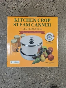 VKP Brands Kitchen Crop Stainless Steel Steam Canner VKP1254 with Indicator Knob - Picture 1 of 5