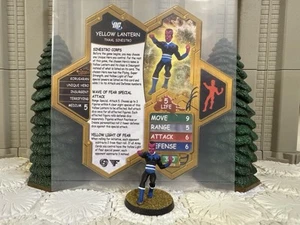 Heroscape Custom Yellow Lantern Sinestro doppelseitige Karte & Figur mit Hülle DC - Bild 1 von 3