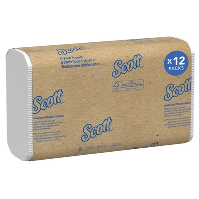 Toallas de papel plegadas Scott Professional Essential plegadas en C, a granel (01510), secado rápido Foto 1 de 4