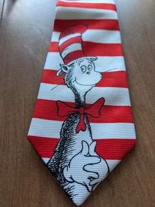 Dr. Suess Herren Krawatte Streifen Rot Weiß - Bild 1 von 5