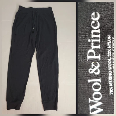 Wool & Prince Merino Wool Blend Jogger Pants Sz Small Black - Image 1 of 4