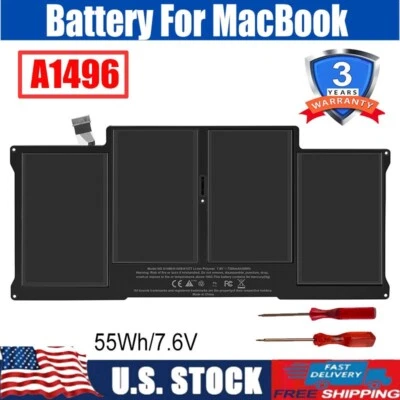 Battery A1466 for MacBook Air 13'' A1369 A1496 A1405 A1377 2013 2014 2015 2017 - Image 1 of 4