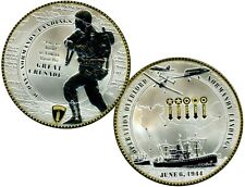 D DAY NORMANDY LANDINGS MEDAL COIN PROOF LUCKY MONEY VALUE $139.95