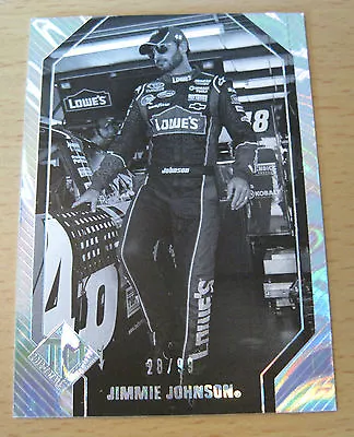 2012 PRESS PASS NASCAR TOTAL MEMORABILIA B/W #/99 JIMMIE JOHNSON LOWE'S SPRINT - Image 1 of 3