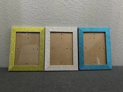 Marcos de fotos plateados, verdes y azules brillantes 5x7 Foto 1 de 4