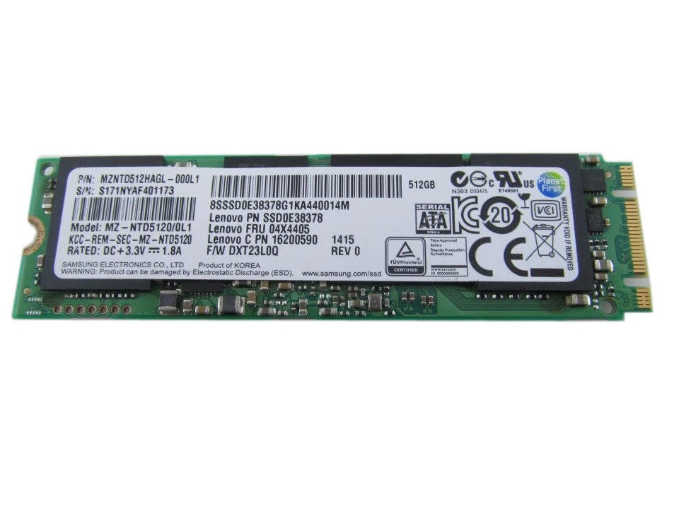 New Genuine Lenovo ThinkPad 512GB SSD SSD0F66199 04X4443 - Image 1 of 1