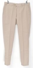 NWT HILTL Parma Khaki Brown Cotton Flat Front Regular Fit Dress Pants 32 (EU 48)