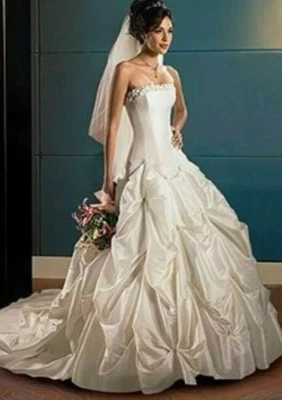 Maggie Sottero Couture Designer Bridal Gown Wedding Dress Size 10 - Image 1 of 4