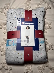 Champion Girl's 2 Piece Heavyweight Pullover Hoodie & Legging Active Set Size 8 - Picture 1 of 4