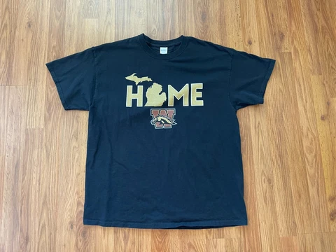 Western Michigan Broncos NCAA SUPER AWESOME 'HOME' Black Men's Size XL T Shirt! Cover