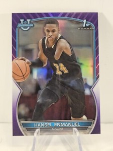 HANSEL ENMANUEL 2022-23 Bowman Chrome University PURPLE REFRACTOR /399 #52