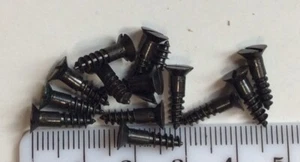 1/2”x5 DARK FLORENTINE BRONZE C/SUNK HEAD SLOTTED WOOD SCREWS 20no NETTLEFOLDS - Picture 1 of 2