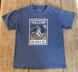 VOLCOM STONE Boy’s T-Shirt~Large 7x~S/S BLUE Cotton Poly - Picture 1 of 4