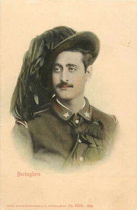 Soldado italiano tirador Bersagliere postal artista taller Guggenheim 9026 - Imagen 1 de 2