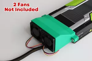 Nvidia Tesla 40 mm Lüfter-Kit für 2 Lüfter für M40, K80, P40, P100, V100s - Lüfter enthalten - Bild 1 von 8