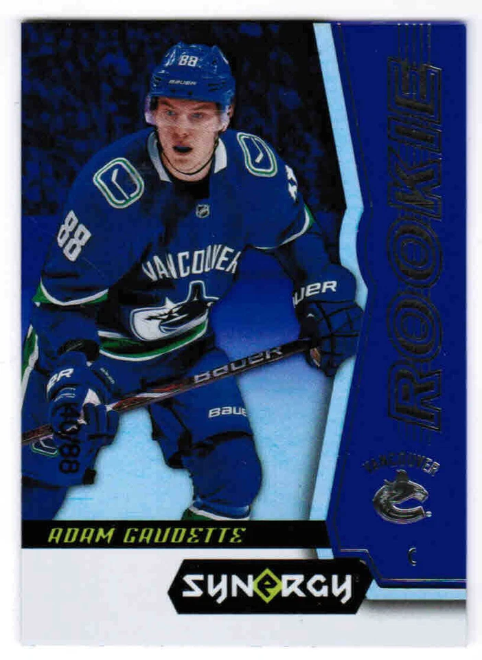 18/19 2018 UD SYNERGY ADAM GAUDETTE #51 ROOKIE RC PURPLE /88 VANCOUVER CANUCKS - Image 1 of 1