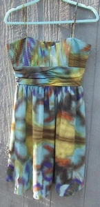 Jessica Simpson Dress Size 10 blue Strapless or Spaghetti Strap Evening Cocktail - Picture 1 of 8