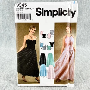 Simplicity 9945 Formal Corset Style Top and Flared Skirt Misses Sz 12 18 Pattern - Picture 1 of 4