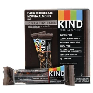KIND 18554 1.4 oz. Nuts & Spices Bar - Dark Chocolate Mocha Almond (12/BX) New - Picture 1 of 4