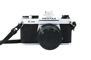 VTG Pentax K1000 SLR 35mm Film Camera 50mm lens Asahi Opt Co Japan Manual Focus - Picture 1 of 23