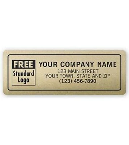 Advertising Labels, Padded, Poly Film, Gold 3.5"x1.25" / Nebs/Deluxe No. 348 - Picture 1 of 1