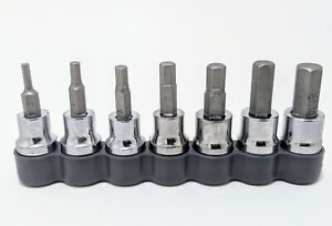 New! 7pc Craftsman Metric Allen Key Socket Set 3- 10mm 3/8" Drive Polished 