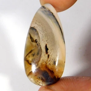 21,30Cts. 100% Natürliche Qualität Unikat MONTANA Achat Birne Cabochon Lose Edelstein - Bild 1 von 3