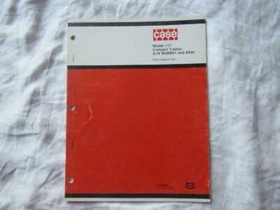 1975 Case 117 lawn garden tractor parts catalog manual book - Image 1 of 3