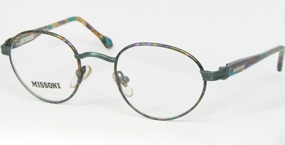 Gafas únicas vintage MISSONI Kids M. 386 NN1 VERDE MULTICOLOR 45-20-125mm Foto 1 de 4