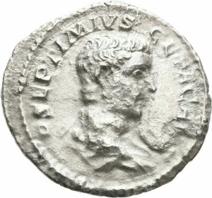 Ancient Rome Geta AD 209-211 Silver Denarius Genius - Picture 1 of 2