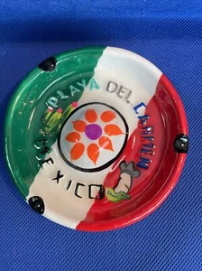 Playa Del Carmen Mexico Sombrero Pottery Ashtray - Bild 1 von 7