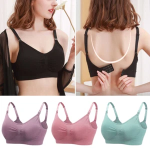 Women Maternity Seamless Nursing bra Breastfeeding comfort Sleep Padded Bra USA - Picture 1 of 27